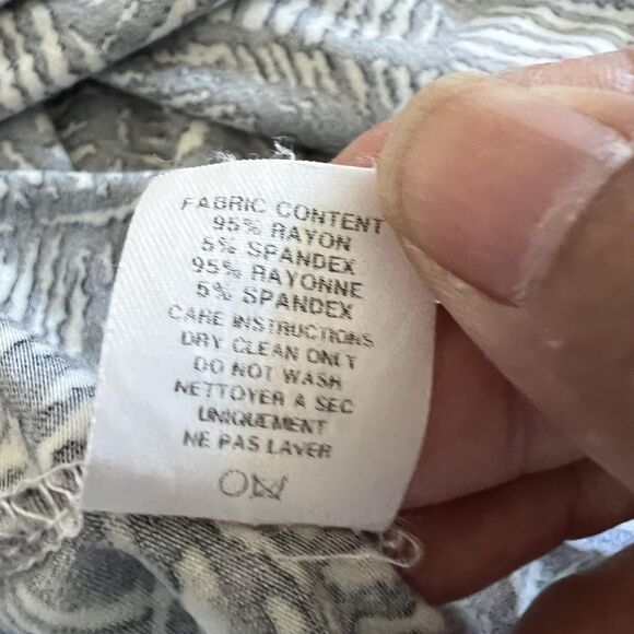 Hourglass Lilly Dress Womens XS/S Leaf Print Long Sleeve Midi Rayon Made in USA - Picture 9 of 12